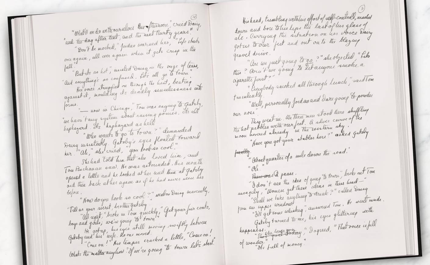 das Manuskript von Francis Scott Fitzgerald