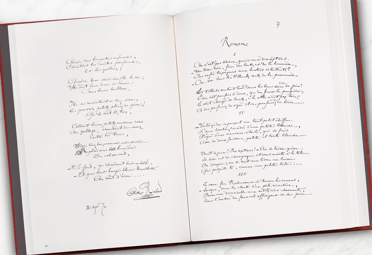 Manuscrit Roman Rimbaud