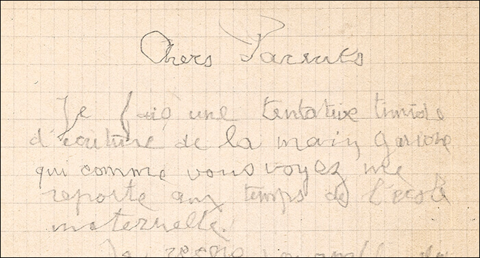 Celine handwritten letter